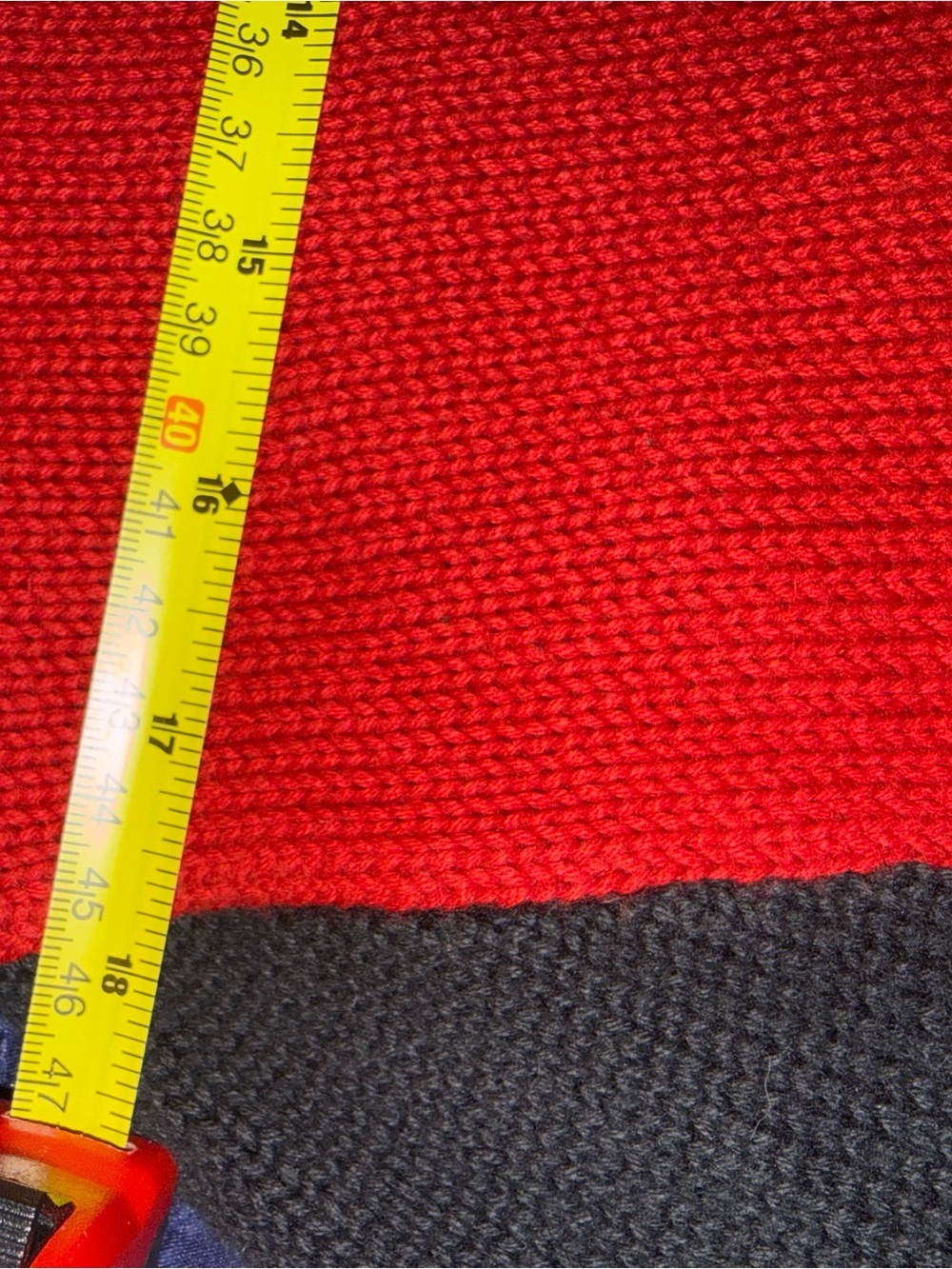 Polo red and Black Knit Sweater with Striped Sleeves - Picture 4 of 6